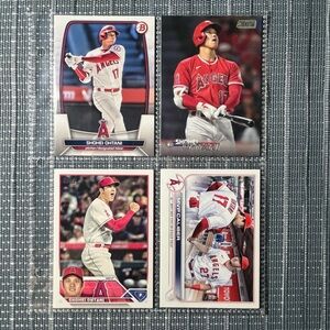 ⚾️ Shohei Ohtani #17 Dodgers MLB Baseball Trading Sports Cards, Set of 4 (Lot 1)